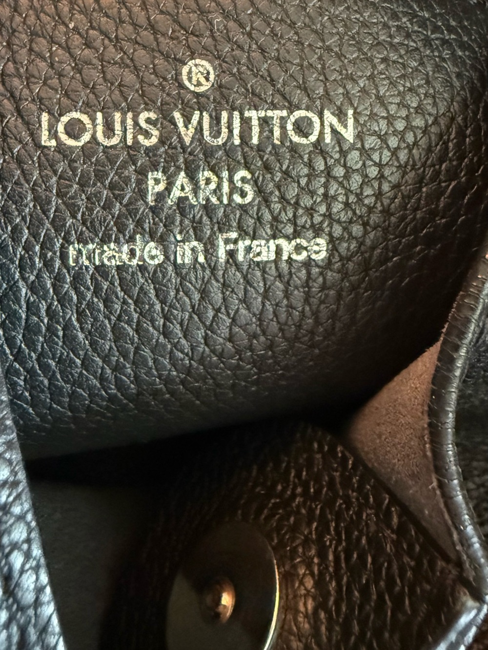 Louis Vuitton Black Monogram-Embossed Hobo with LV Leather Tag - Picture 13 of 16